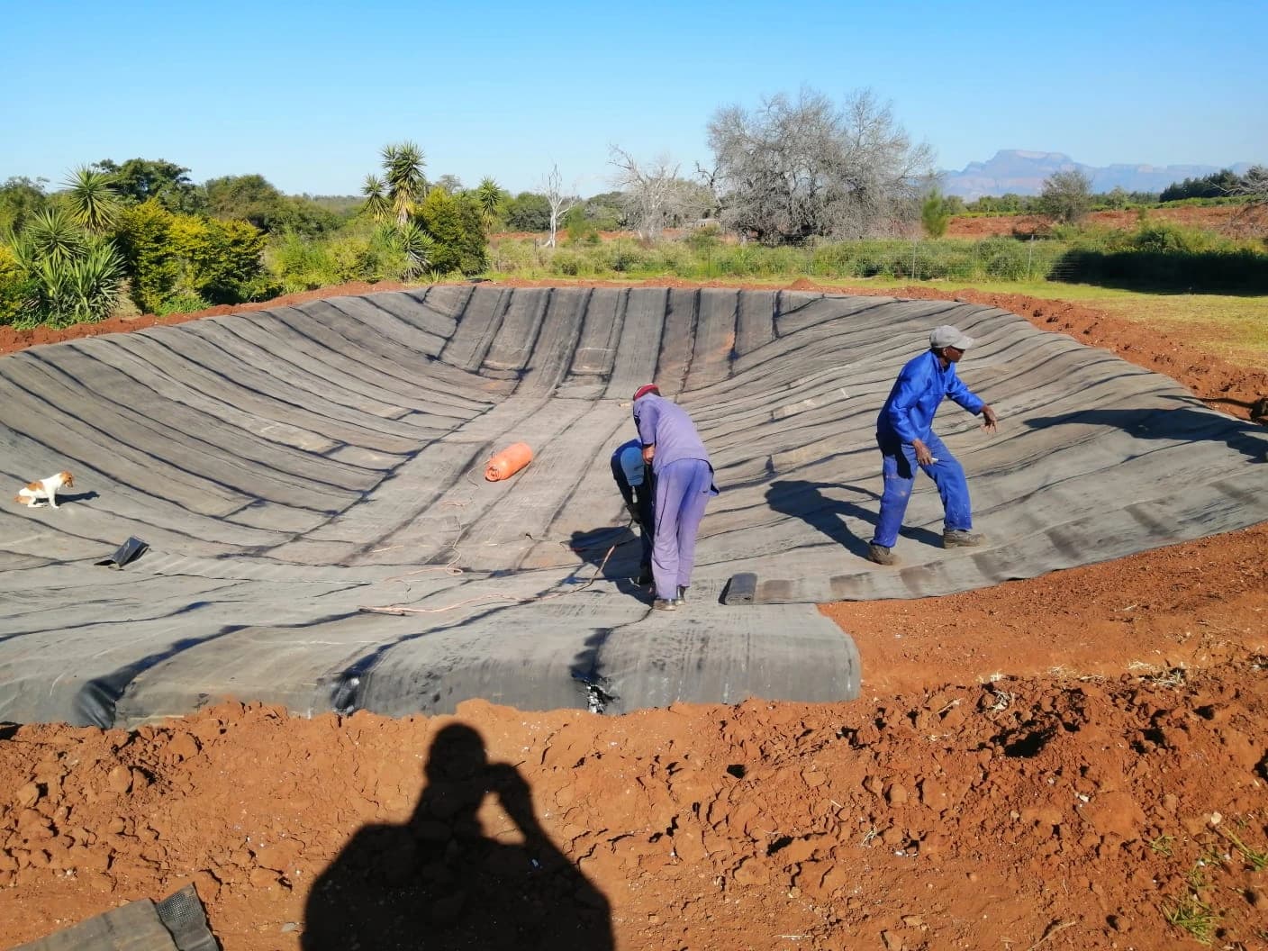 Completed bitumen torch-on waterproofing repair after Damtech installation
